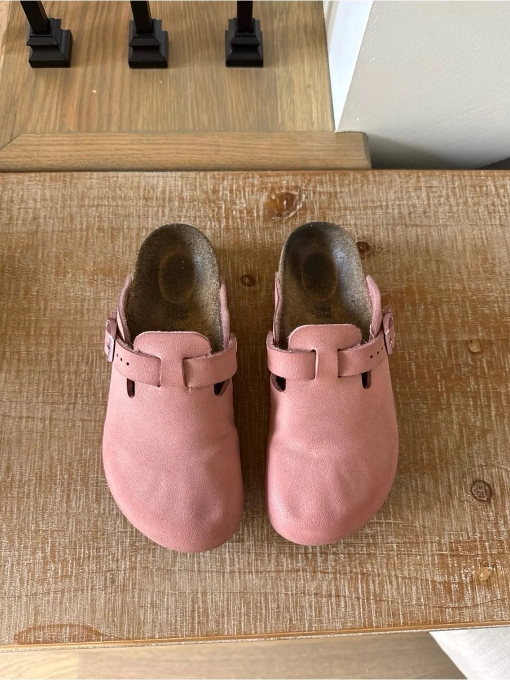 Birkenstock Kids Pink Boston Clog Slip-On with Adjustable Buckle